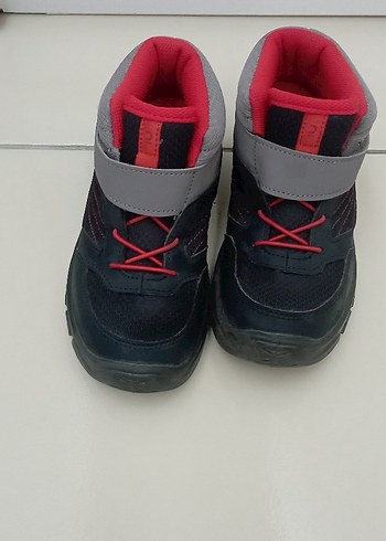 Decathlon Decathlon Erkek Çocuk Gri-Kırmızı Botlar Velcro