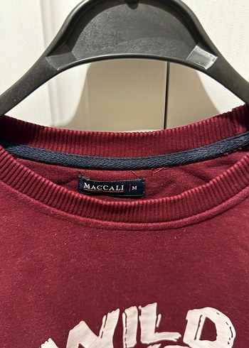Bordo Uzun Kollu Baskılı Sweatshirt - Görsel 2