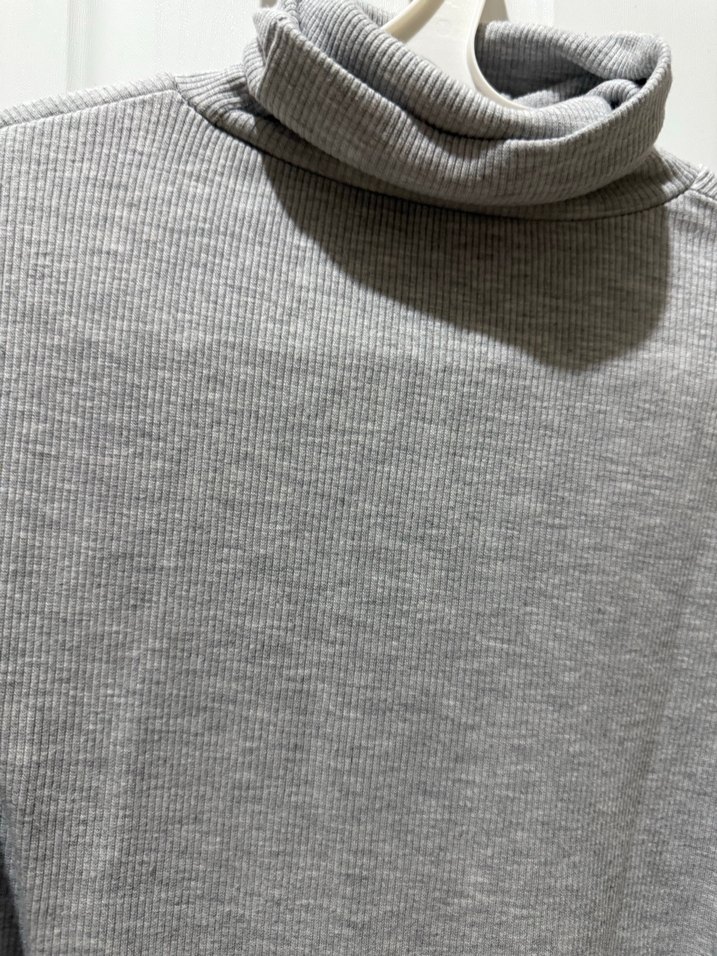 Gri Balıkçı Yaka İnce Uzun Kollu Kadın Kazak - Görsel 2