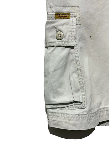l Beden beyaz Renk Vintage Levis Şort