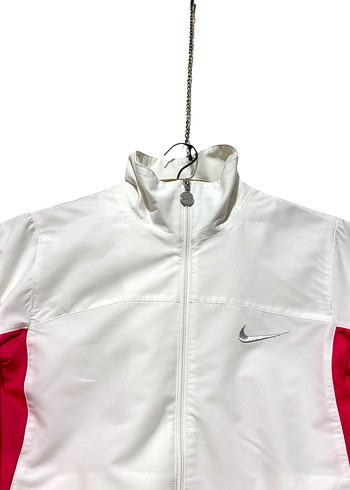 Beyaz Nike Fermuarlı Spor Ceket - Görsel 3