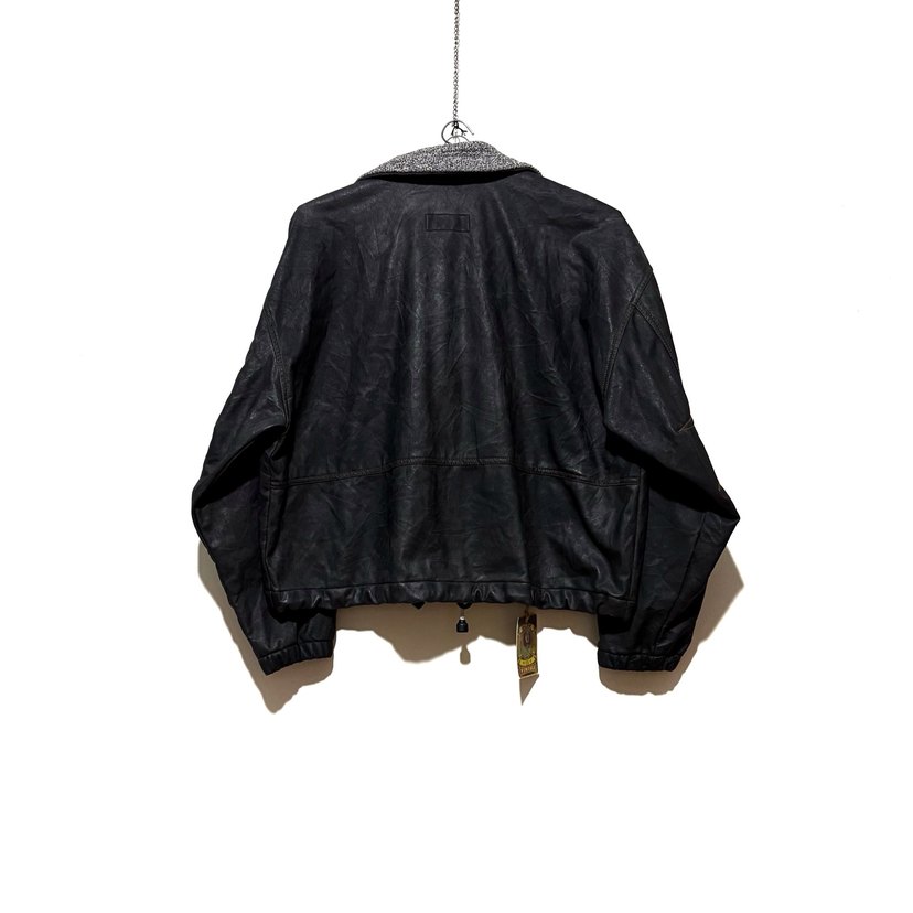 Vintage Tokka Tribe Suni Deri Bomber Mont - Görsel 2