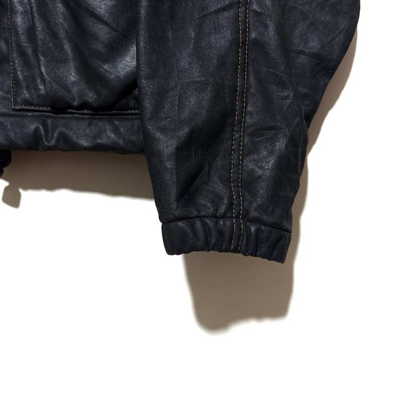 Vintage Tokka Tribe Suni Deri Bomber Mont - Görsel 4