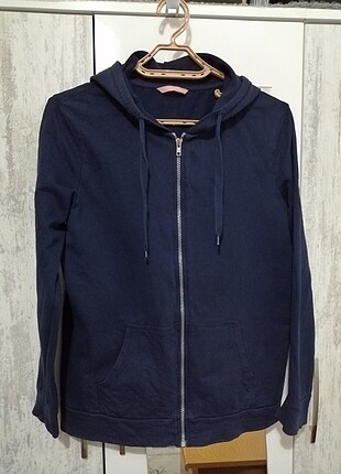 Lacivert Kapüşonlu Sweat