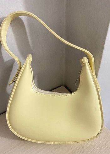 Sarı Minimalist Deri Kadın Çanta - Görsel 3