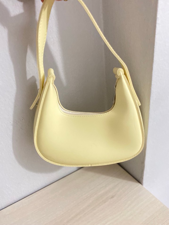 Sarı Minimalist Deri Kadın Çanta - Görsel 4