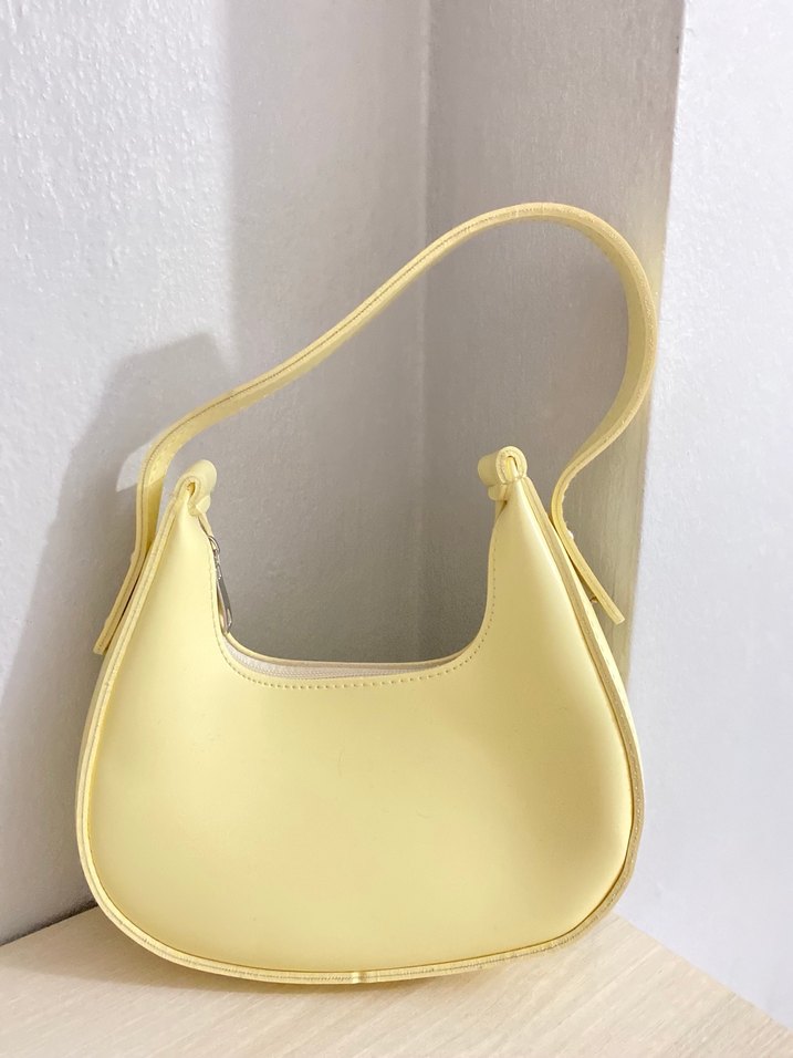 Sarı Minimalist Deri Kadın Çanta - Görsel 2