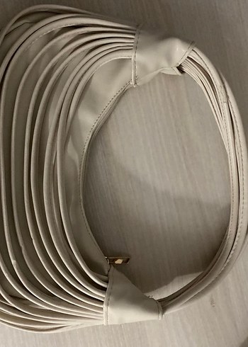 Bej Pileli Deri Kadın Çanta - Görsel 3