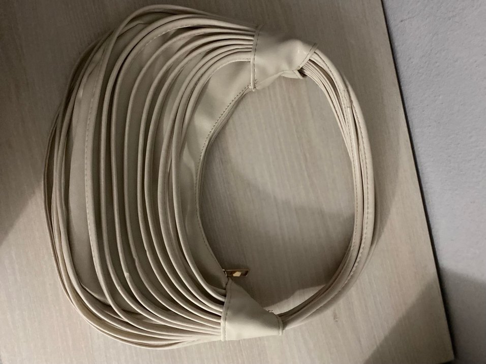 Bej Pileli Deri Kadın Çanta - Görsel 3