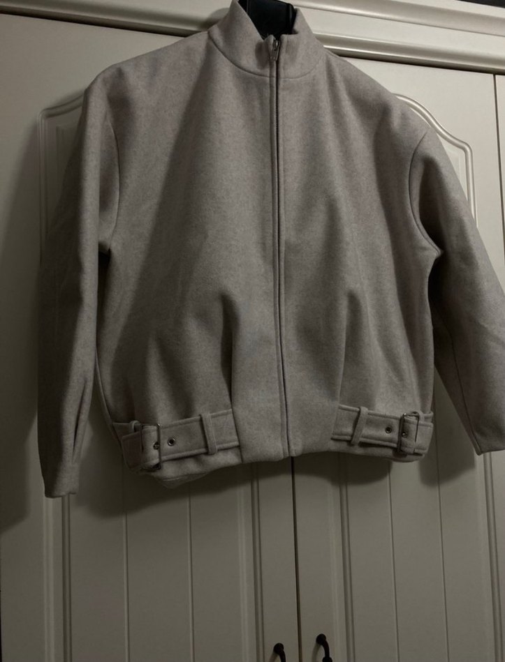 Gri Kemerli Kadın Ceket - Görsel 2