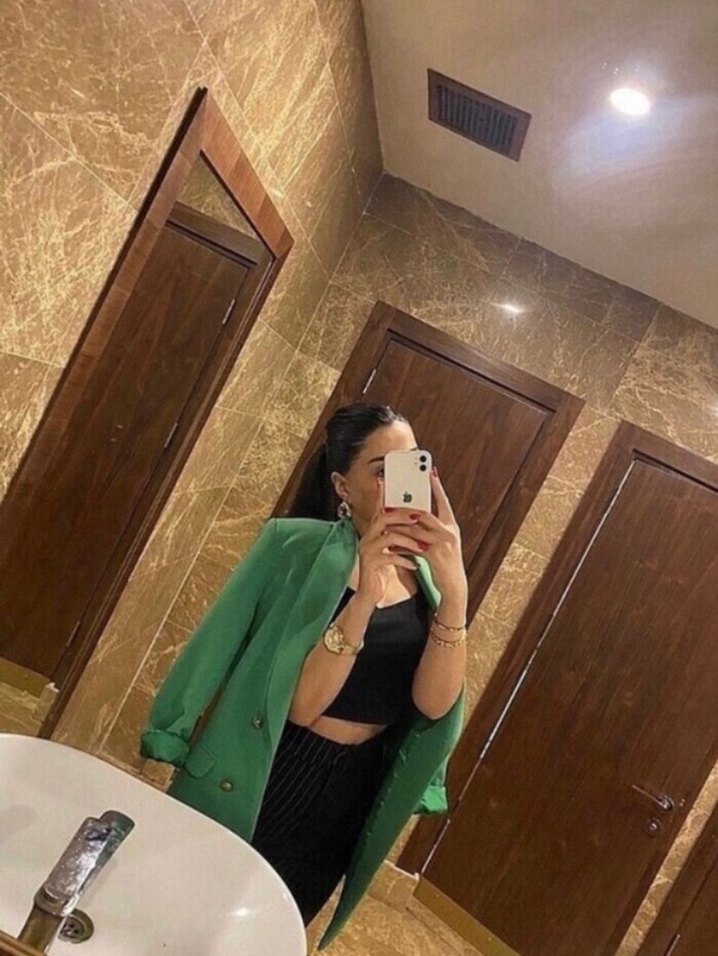 Düğmeli Yeşil Kadın Uzun Blazer - Görsel 4