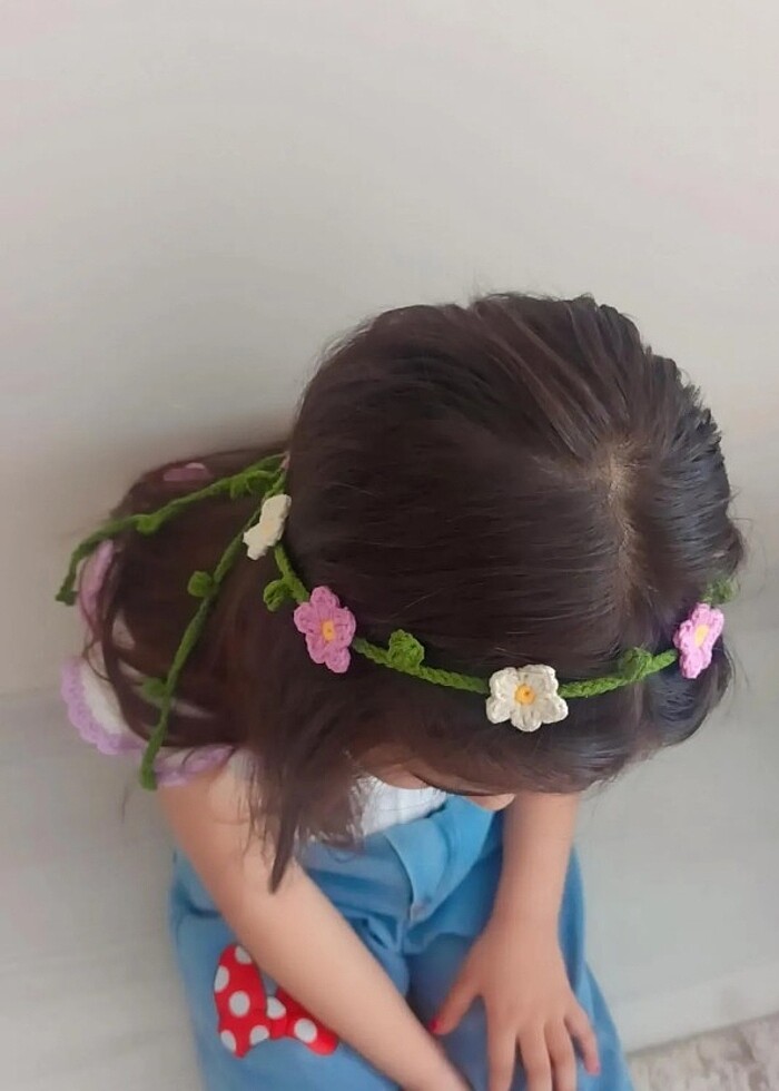 Bağlamalı salkım papatya toka .. büyük küçük veya anne-kız kombi - Görsel 3