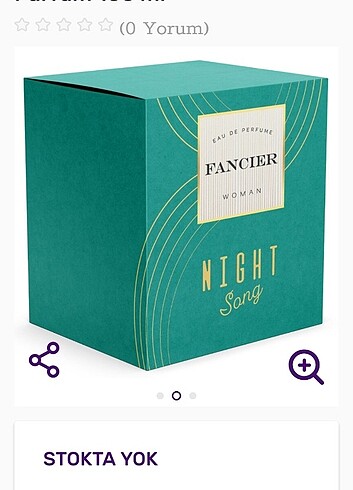  Beden FANCIER NIGHT SONG EDP KADIN PARFÜM 100 ML