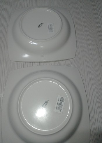 Beden beyaz Renk GÜRAL PORSELEN KARE ÇUKUR YEMEK TABAKLARI