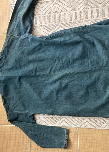 diğer Beden mavi Renk Kadın Uzun Mavi Denim Ceket