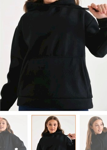 diğer Beden siyah Renk Siyah Kapüşonlu Kadın Sweatshirt