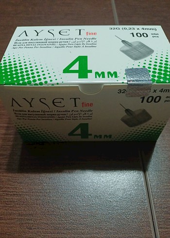 4 mm İnsülin Kalem İğnesi 100'lü Paket - Görsel 2