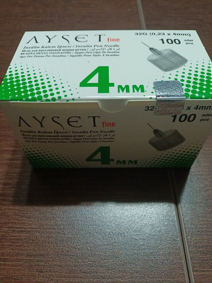4 mm İnsülin Kalem İğnesi 100'lü Paket - Görsel 2