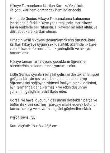 Topshop hikâye tamamlama kutu oyunu 3+