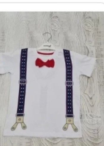 Renkli Baskılı Erkek Çocuk Kısa Kollu 5 yaş