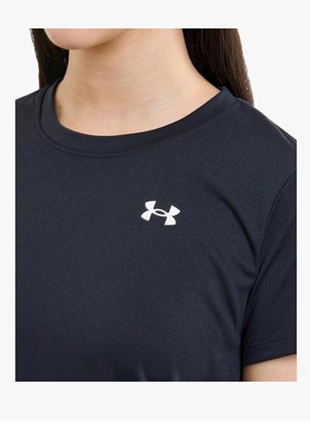 Kadın Siyah Kısa Kollu Spor Tişört - Görsel 4