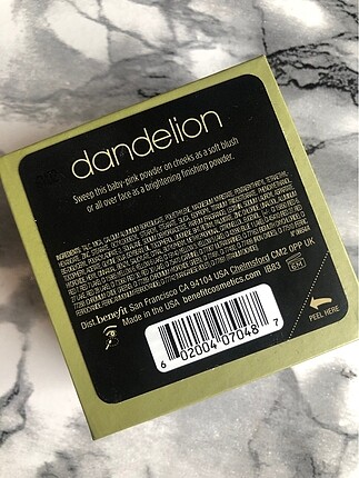 Benefit Cosmetics Benefit dandelion