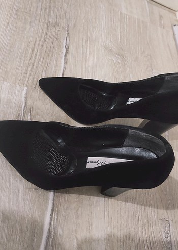 Diğer Siyah Klasik Stiletto Topuklu Kadın Ayakkabı süet 33 numara