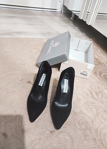 Diğer Siyah süet stiletto 33 numara