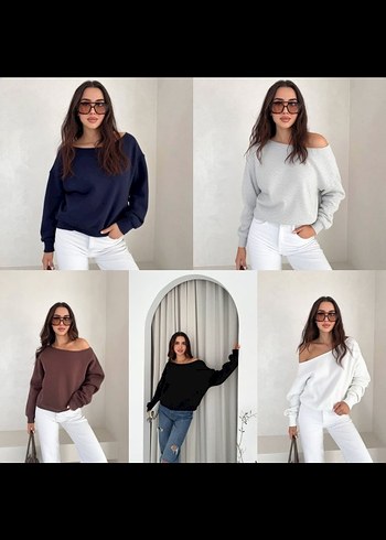 Gri Kadın Oversize Sweatshirt,