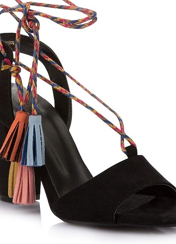 ???? İP DETAYLI TOPUKLU AYAKKABI ???? - Görsel 5