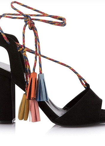 ???? İP DETAYLI TOPUKLU AYAKKABI ???? - Görsel 6