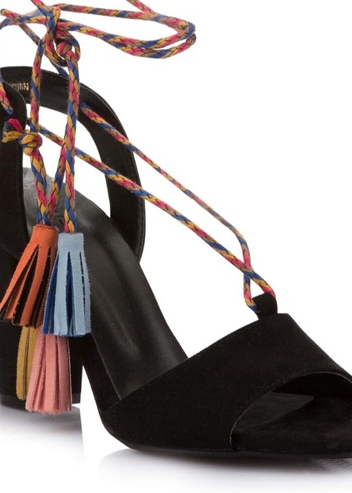 ???? İP DETAYLI TOPUKLU AYAKKABI ???? - Görsel 5