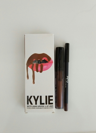 Kylie lipstick ve lipliner true brown k 