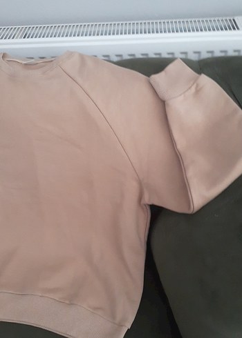 SIFIR ÜRÜN Bej Oversize Sweatshirt - Görsel 2