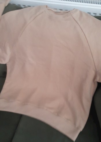 SIFIR ÜRÜN Bej Oversize Sweatshirt - Görsel 7