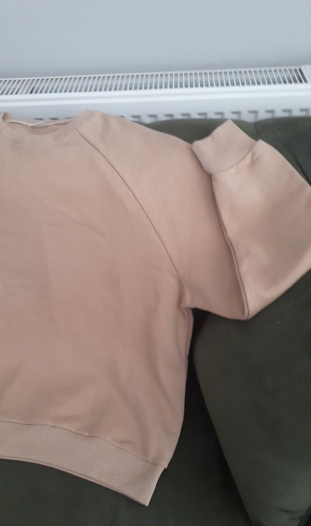 SIFIR ÜRÜN Bej   Oversize Sweatshirt - Görsel 2