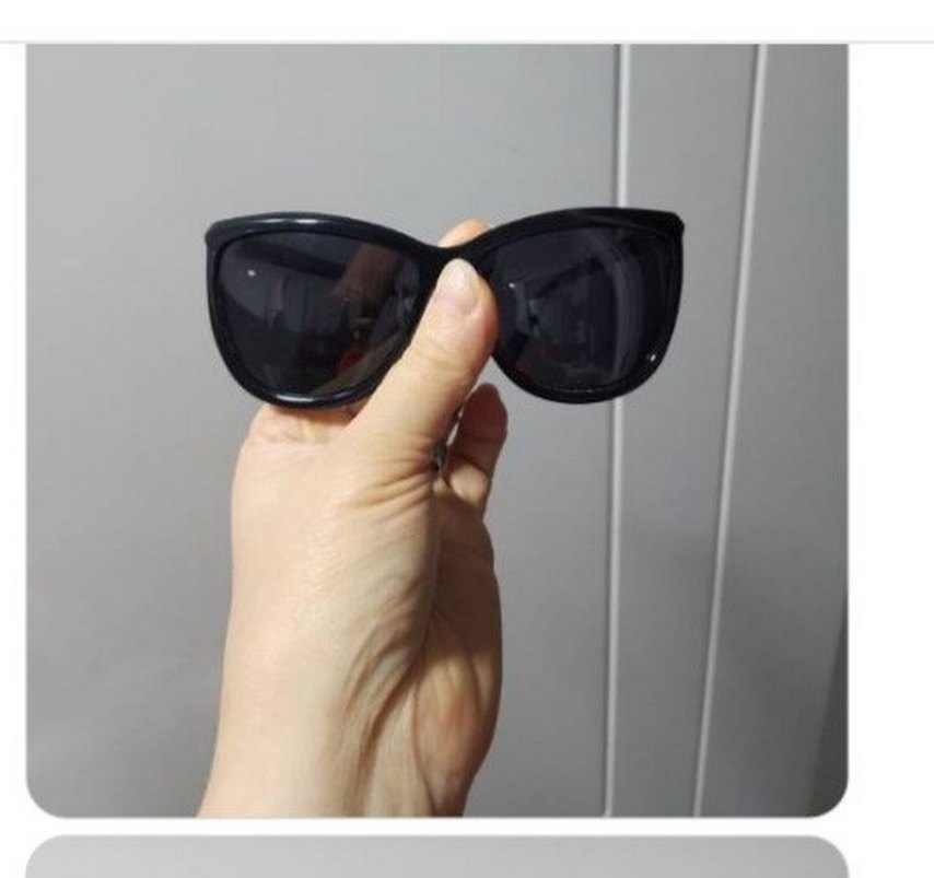 Şeffaf Siyah Minimalist Gotik Kadın Güneş Gözlüğü - Görsel 3