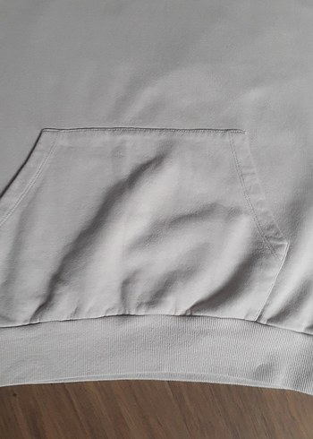 BEJ Kapüşonlu Geniş Kesim Sweatshirt - Görsel 5