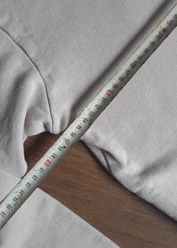 BEJ Kapüşonlu Geniş Kesim Sweatshirt - Görsel 7