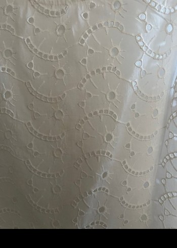 İşlemeli Beyaz Bohem Tül Perde - Görsel 2