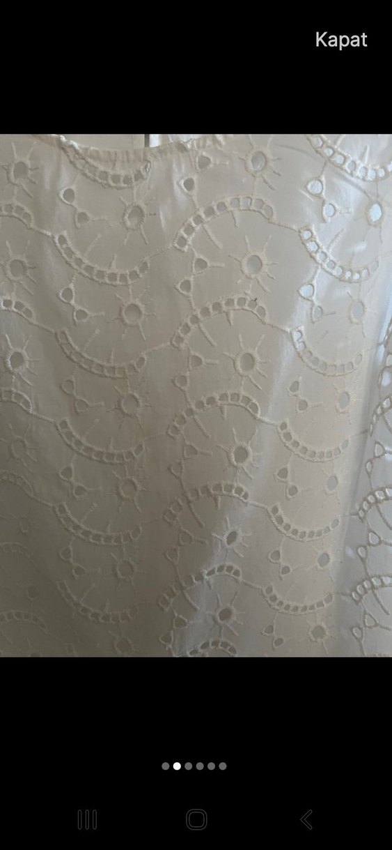 İşlemeli Beyaz Bohem Tül Perde - Görsel 2