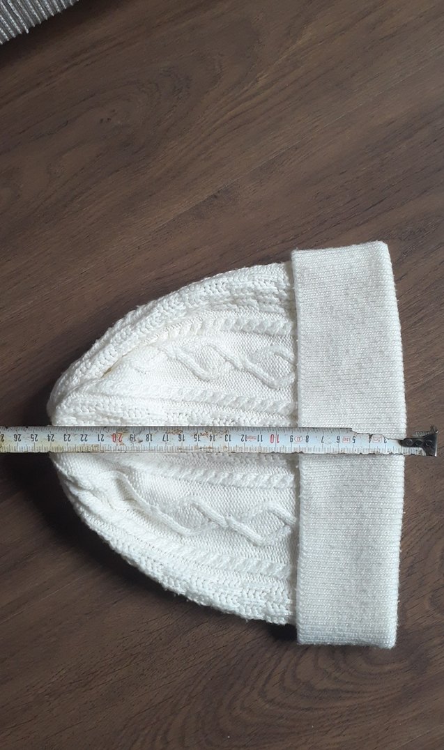 Beyaz Örgü Bere ve Saç Bandı Seti - Görsel 2