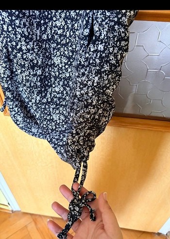 Gri Bağlamalı Uzun Drapeli Kadın Elbise - Görsel 2