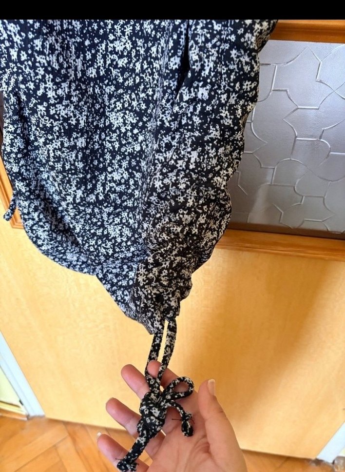 Gri Bağlamalı Uzun Drapeli Kadın Elbise - Görsel 2