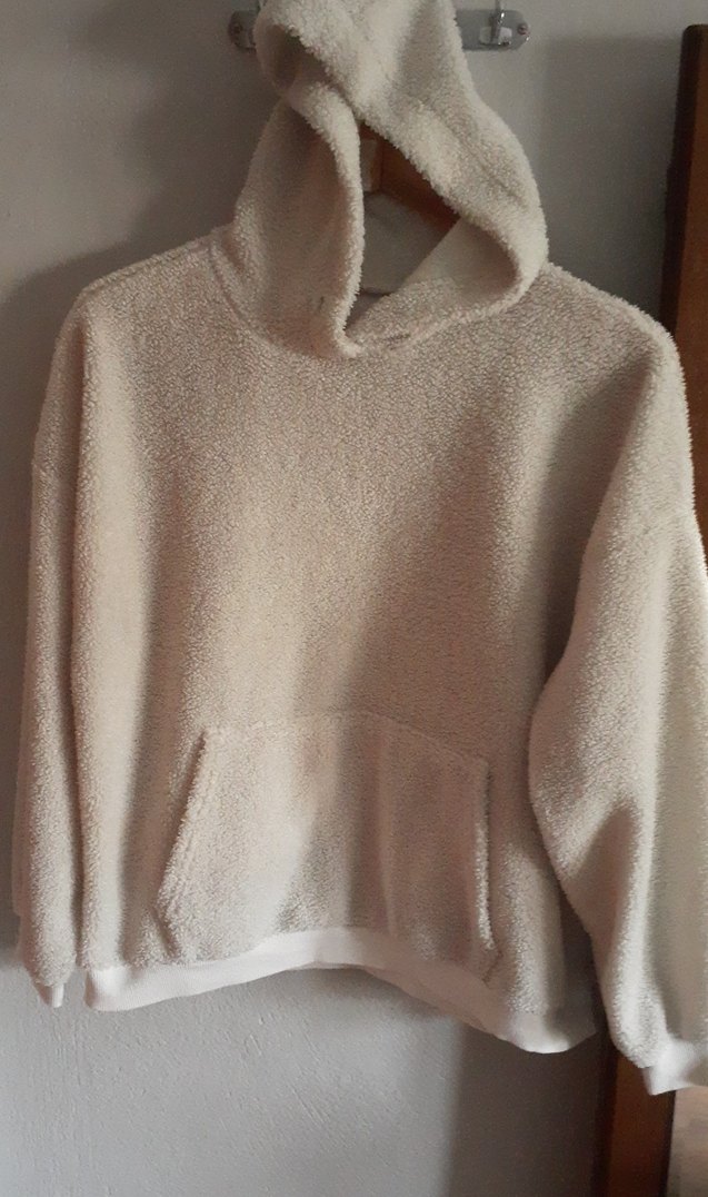 Bej Kapüşonlu Rahat Kadın Sweatshirt - Görsel 2