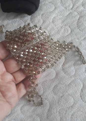 İşlemeli Payetli Kadın El Zinciri bileklik - Görsel 3