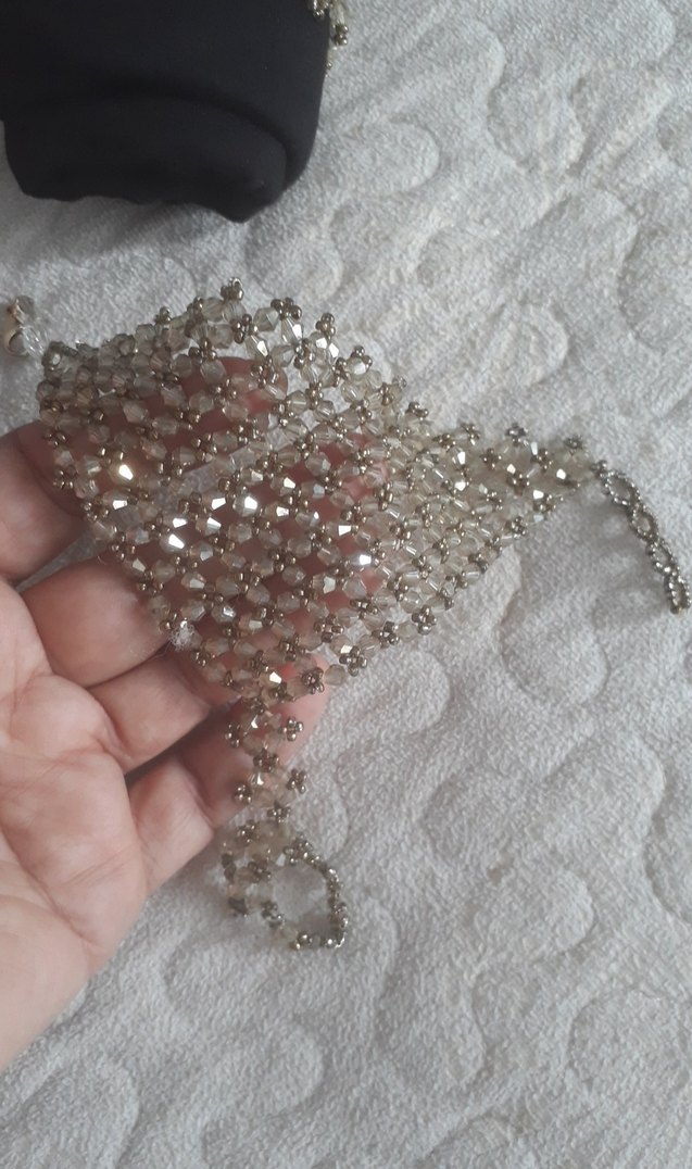 İşlemeli Payetli Kadın El Zinciri bileklik - Görsel 3