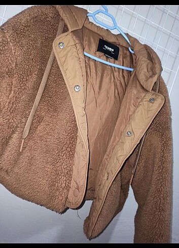 Pull and Bear Pull bear peluş crop kaban