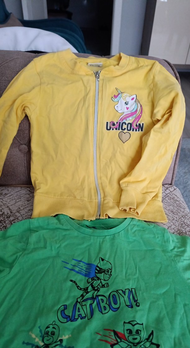 Sarı Fermuarlı Kız Sweatshirt - Görsel 2