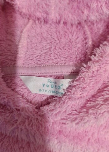 Kız Çocuk Kapüşonlu Pembe Nakışlı Sweatshirt - Görsel 3